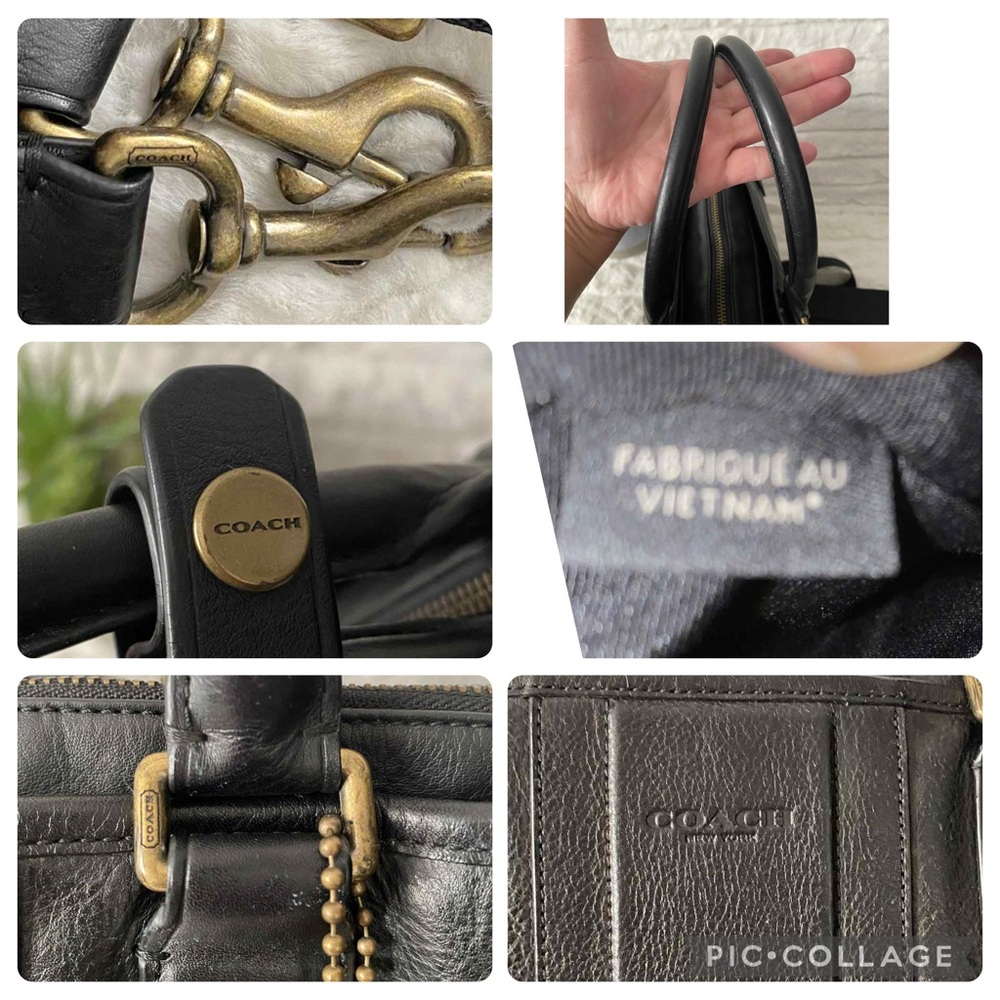 ❤️Flash SALE❤️Great Condition Coach Black Leather Laptop Bag - Picture 5 of 7